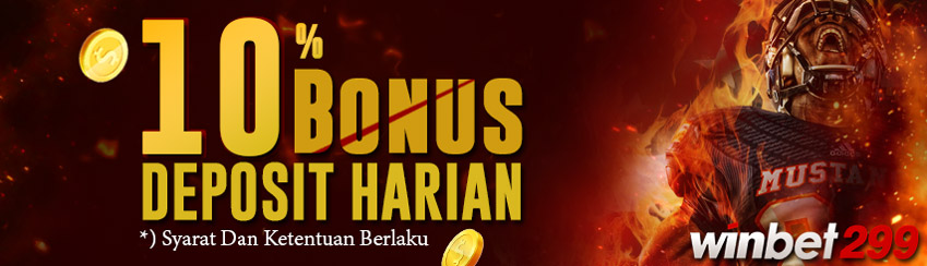 Bonus 10% Setiap Hari Tanpa Turnover
